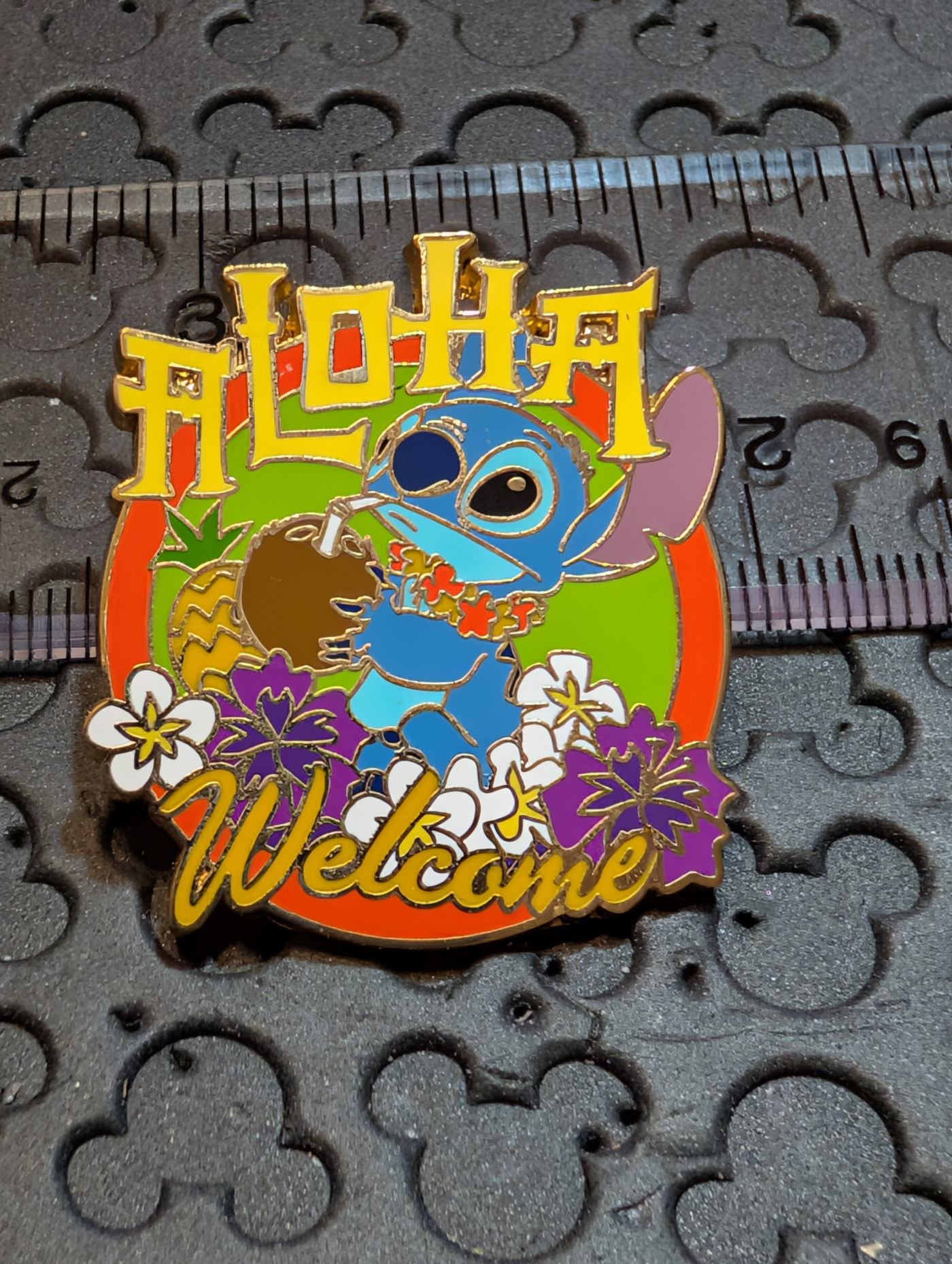 Stitch Aloha Welcome Pin