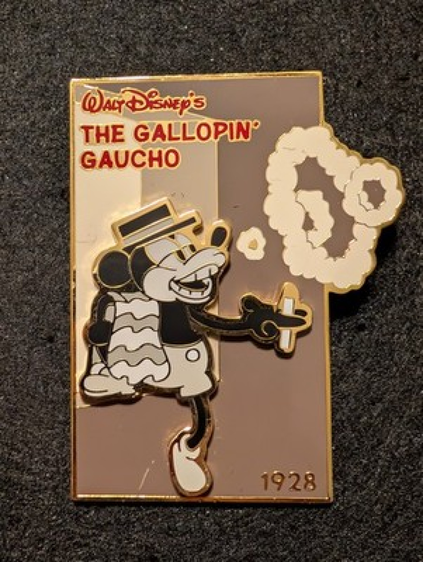 Disney History of Art Series Pin Badge The Gallopin' Gaucho 1928 Japan