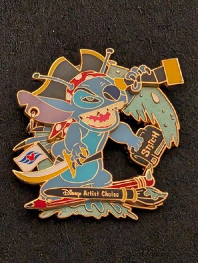 DISNEY STITCH PIRATE PIN HIGH SEA ADVENTURE LE 500 DCL ARTIST CHOIC LILO