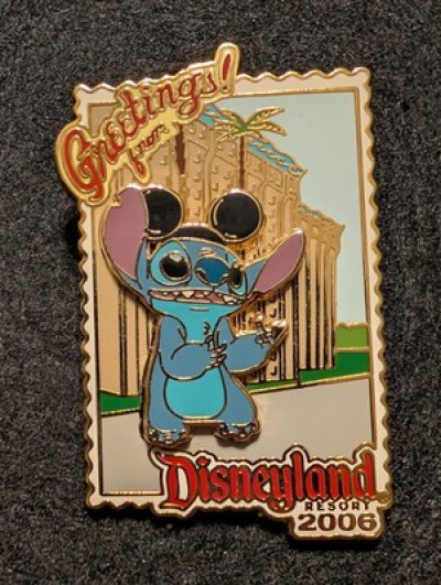 Greetings From Disneyland Stitch at Paradise Pier Hotel Disney Pin Artist Proof