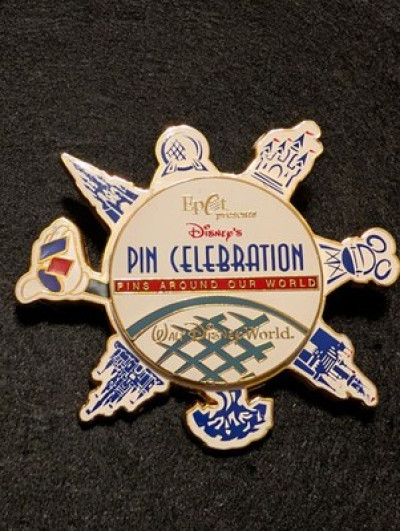 Disney Pin Celebration Around the Parks Logo Spinner Pin 