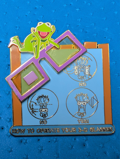 Walt Disney World WDW Muppet Vision 3D A Piece of Disney History Kermit Pin LE